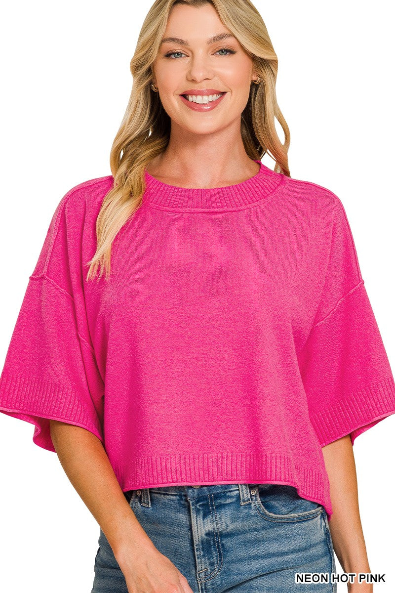 Chic Little Moment Mock Neck Sweater Top