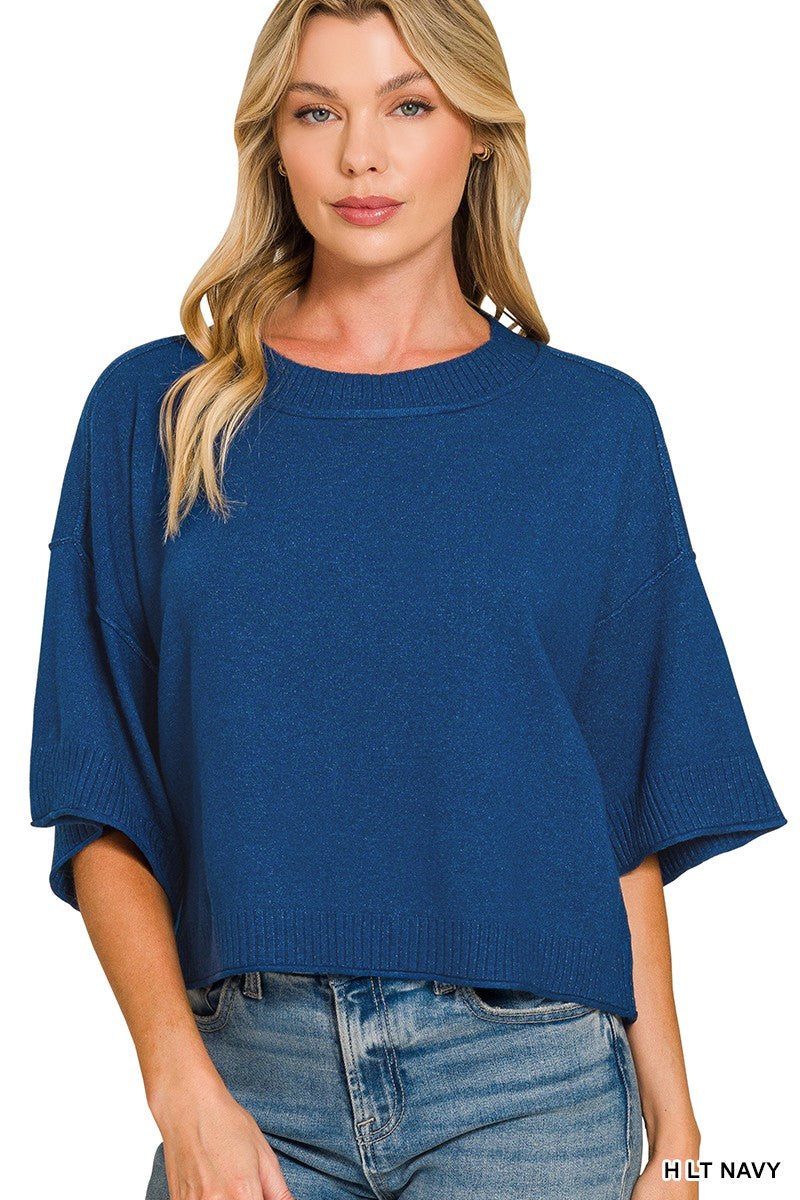 Chic Little Moment Mock Neck Sweater Top