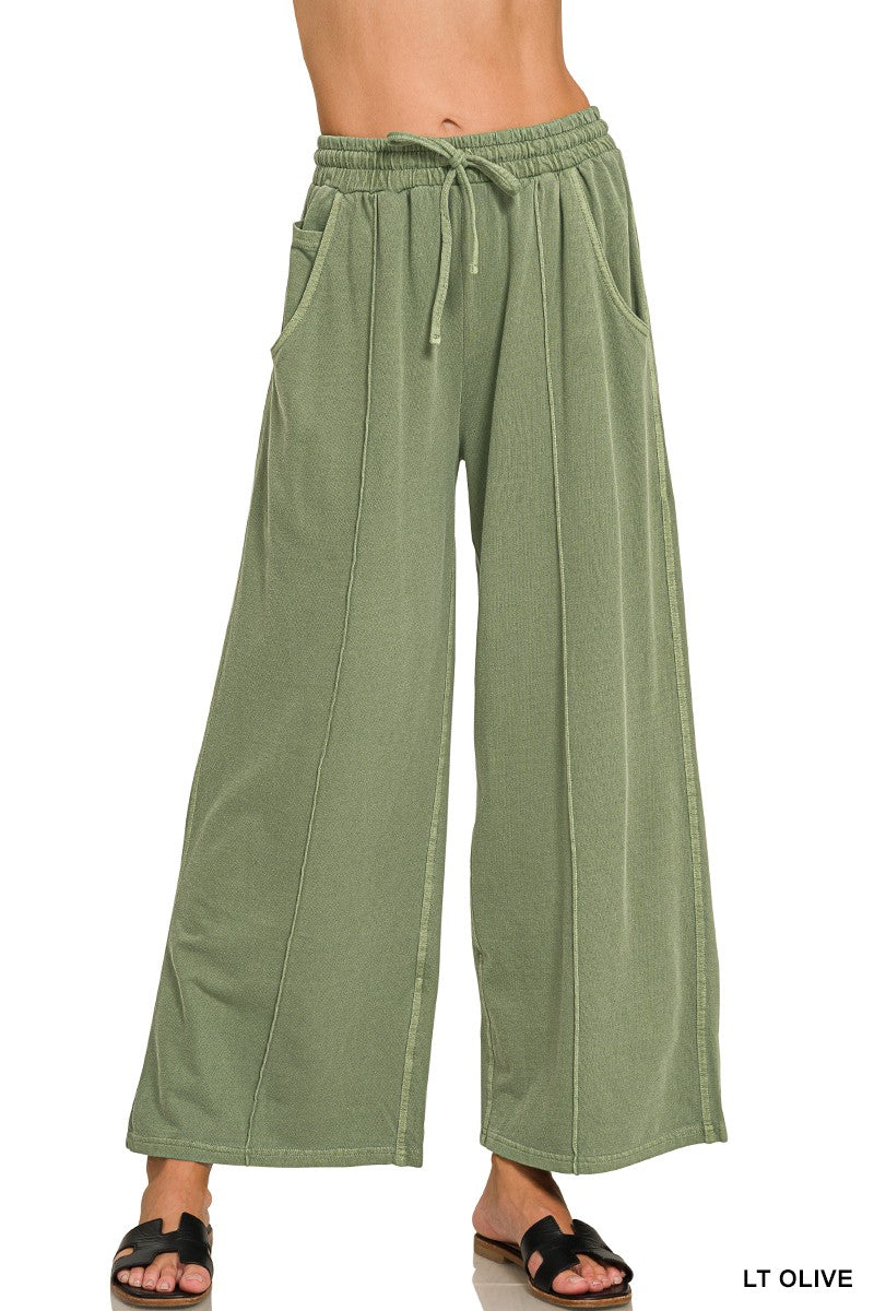 Free Spirit French Terry Wide Leg Pants