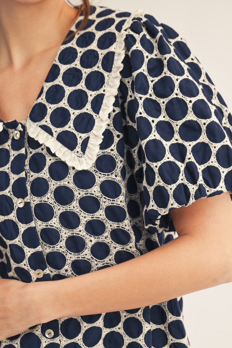 Midnight Polka Charm Dress By Jodifl