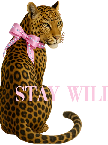 Stay Wild Leopard Bow Graphic Tee By Keep it Gypsy
