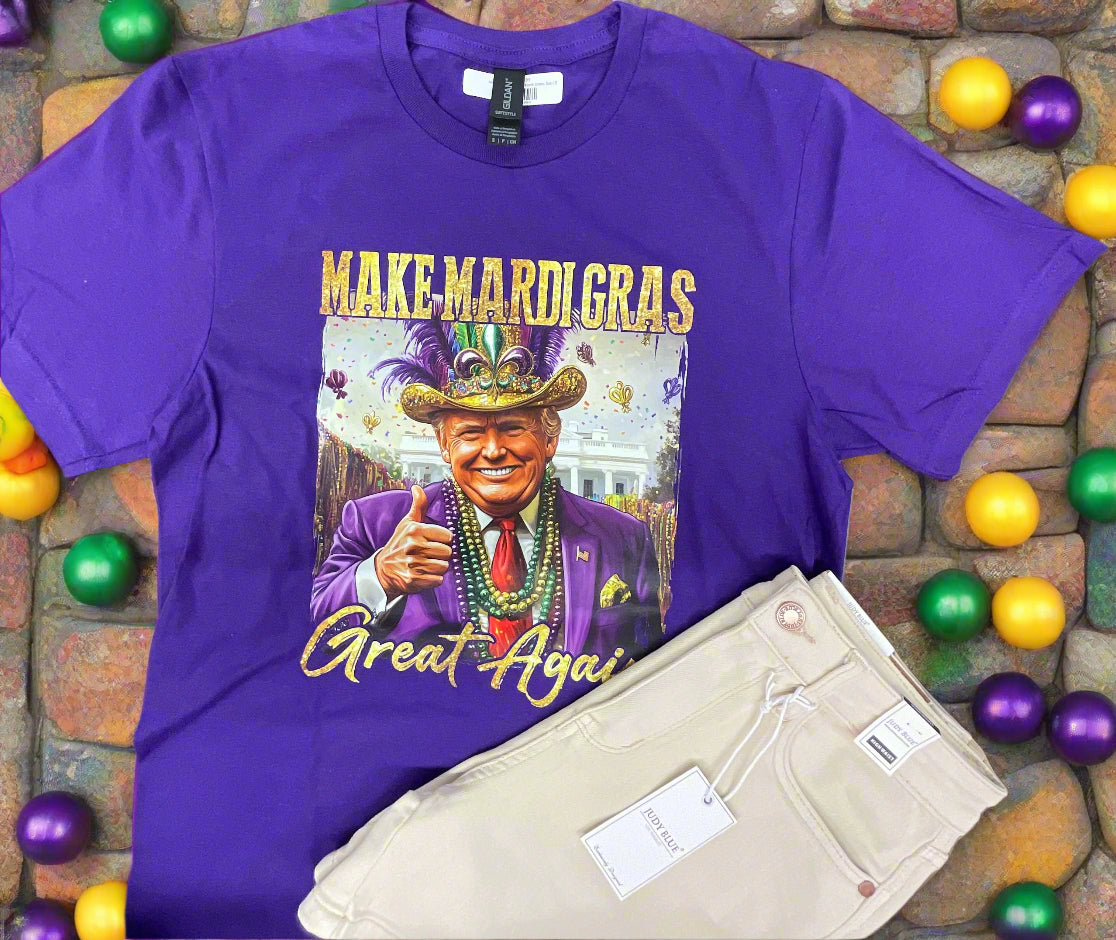 MAGA Trump Purple Mardi Grass Tee