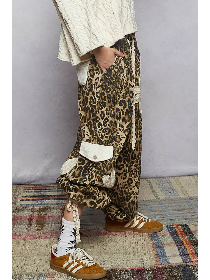 Untamed Heart Leopard Patchwork Pants By Pol