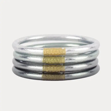 BuDhaGirl Moon All Weather Bangles® (Set of 4) - Serenity Prayer