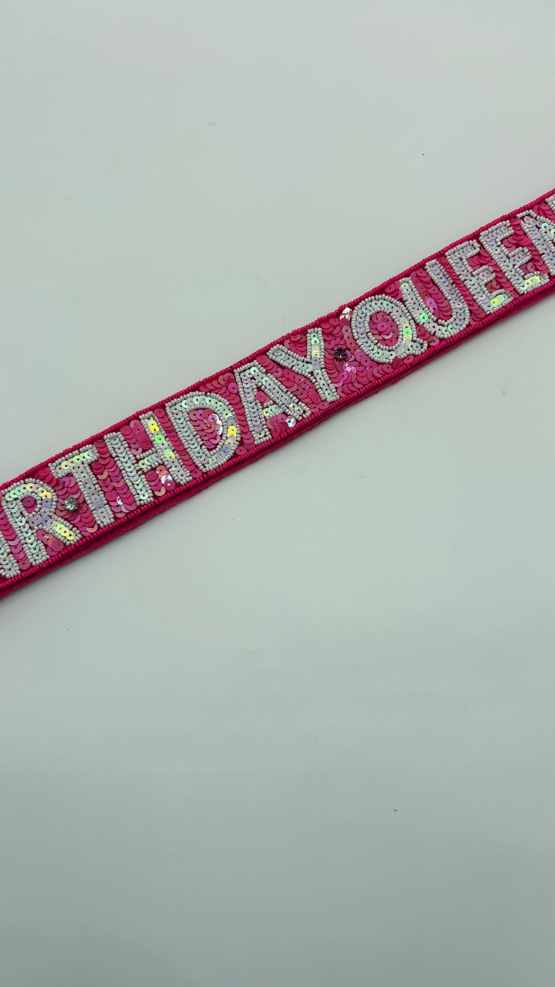 Birthday Queen Sequin Shoulder Bag Strap