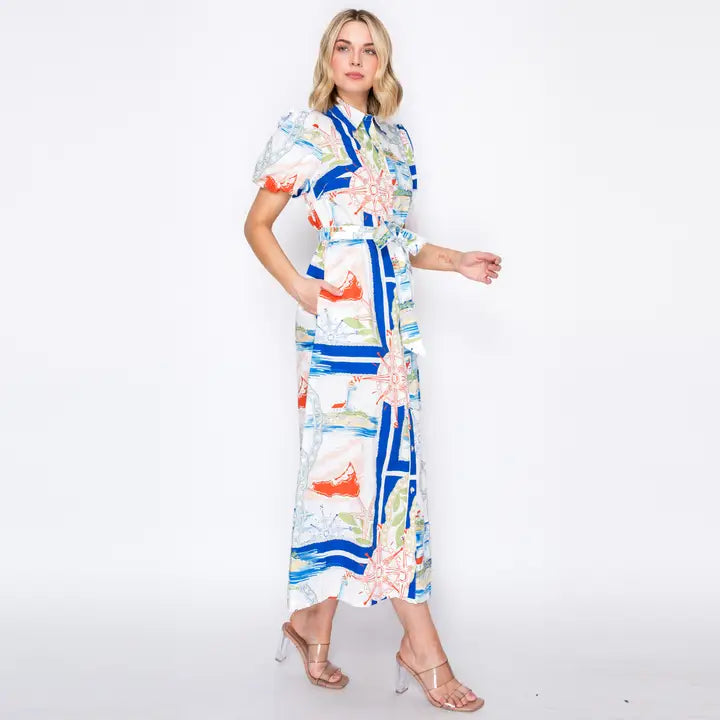 Ocean Voyage Midi Dress By lovewednesday