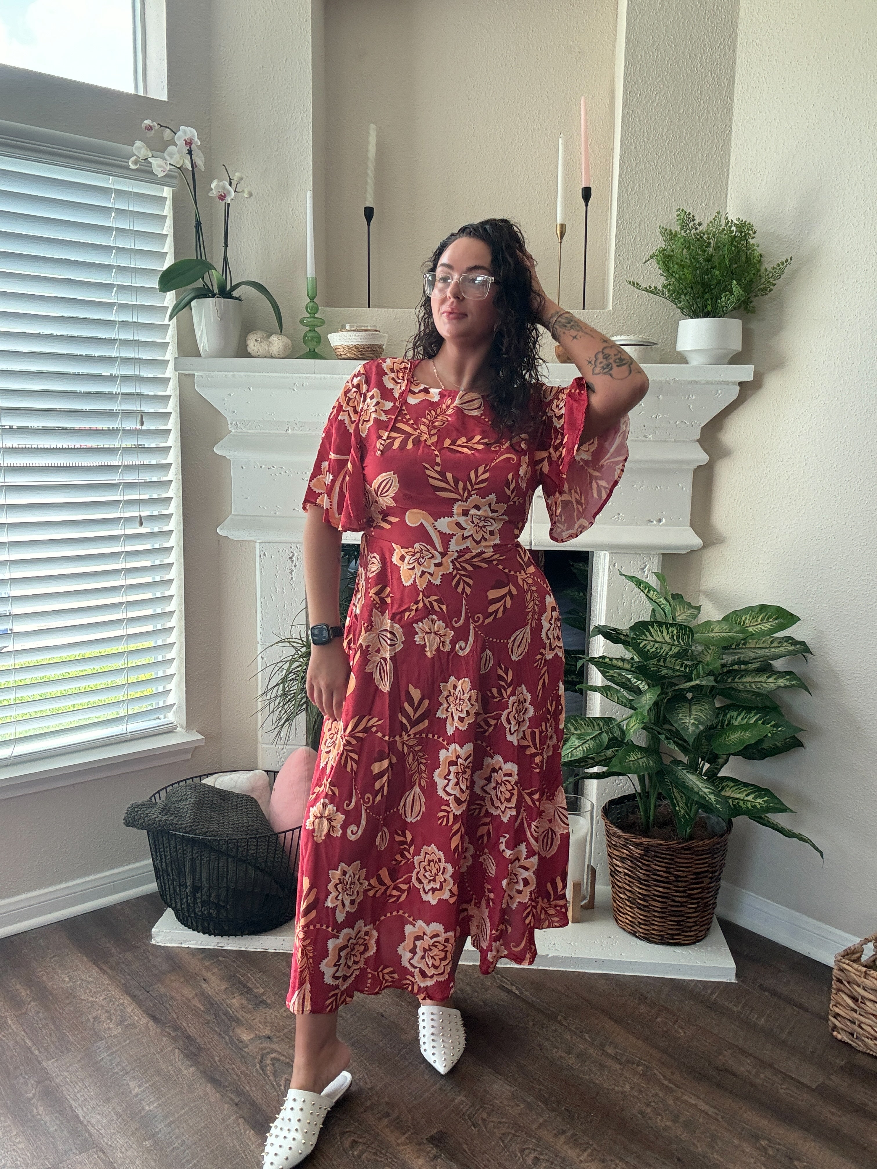 Contemporary Midi Printed Dress