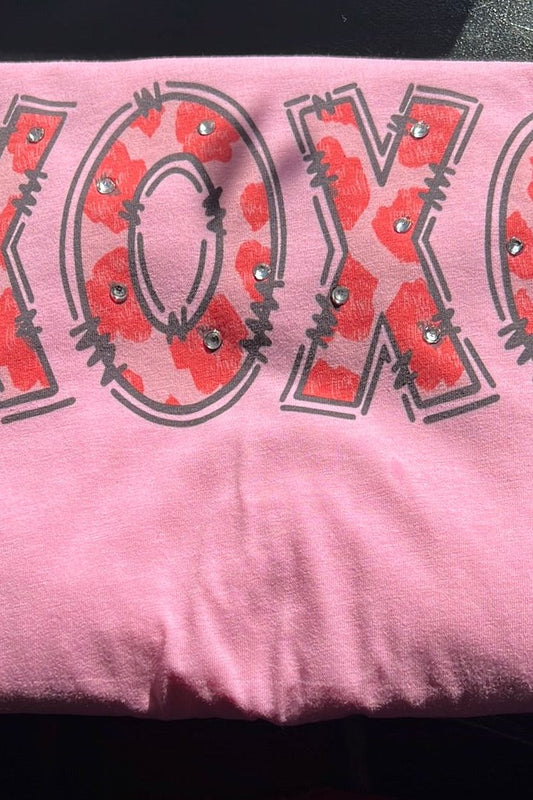 XOXO Cheetah Graphic Tee Shirt