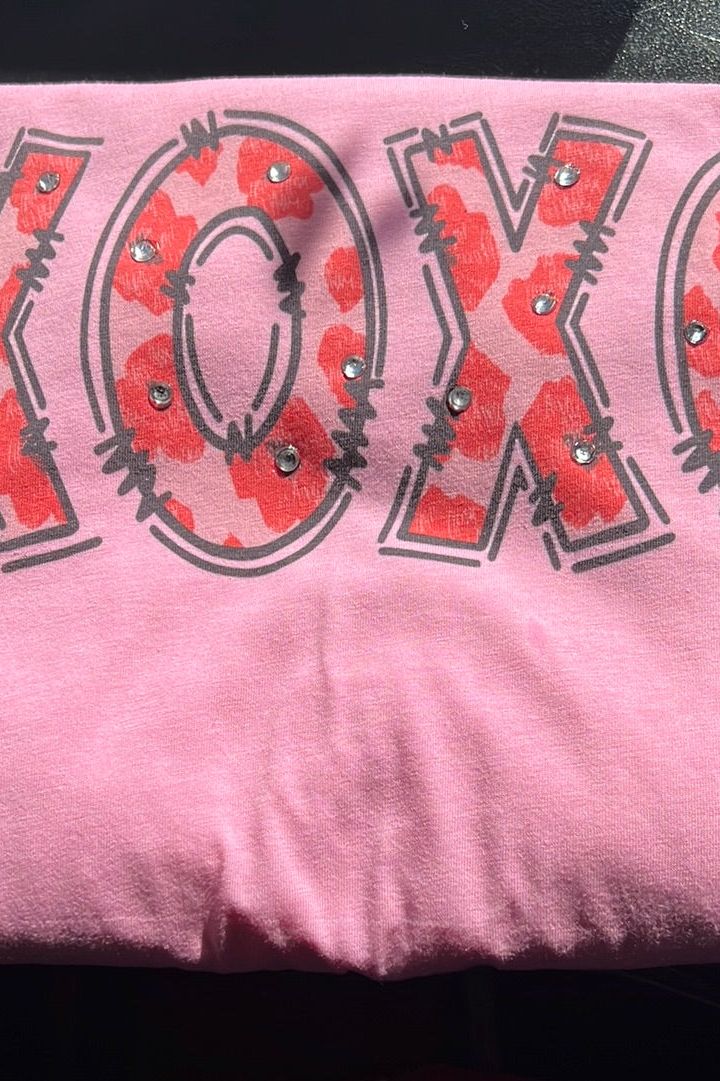 XOXO Cheetah Graphic Tee Shirt