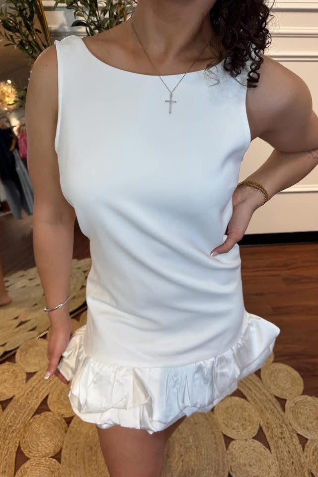 Forever Yours Bubble Hem Mini Dress By INA