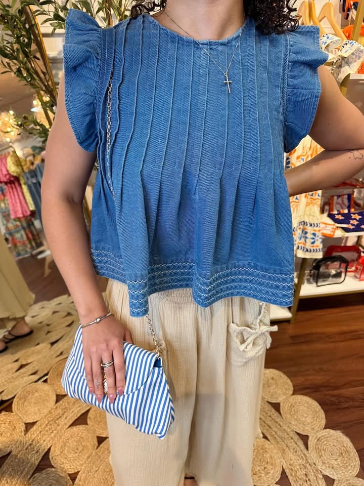 Indigo Charm Blouse By Eesome