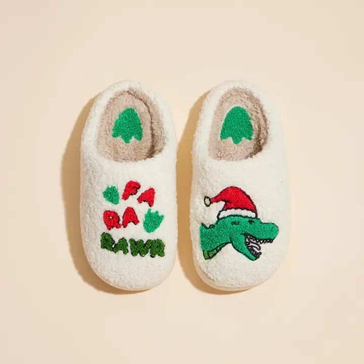 Kids' Dinosaur Home Slippers – Fa Ra Raw Design For Christmas Gift