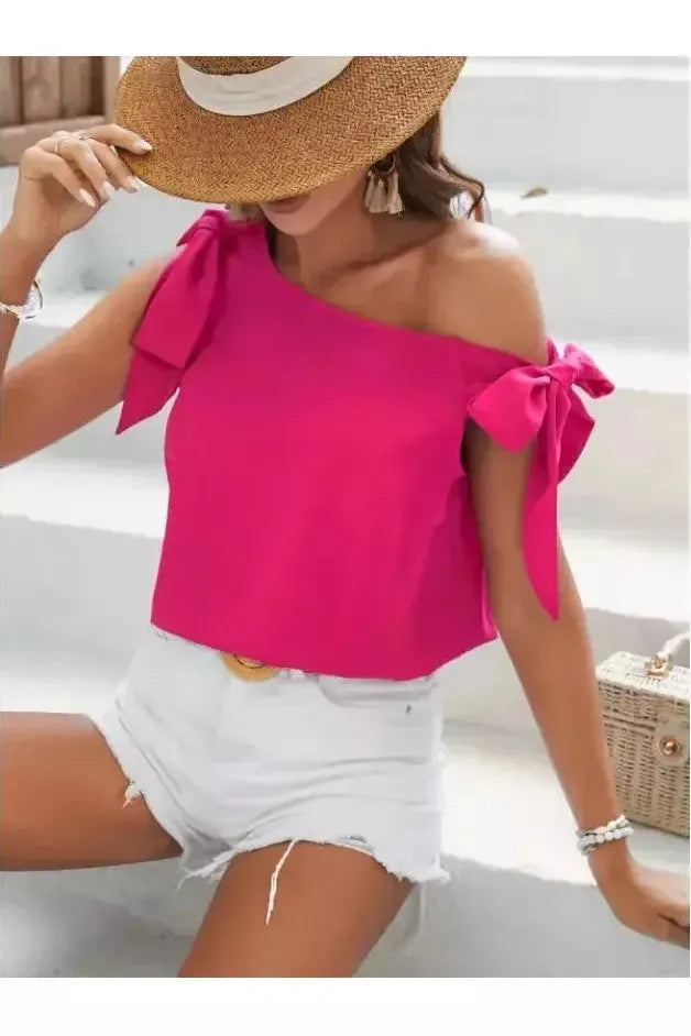 Neck Knot Side Blouse