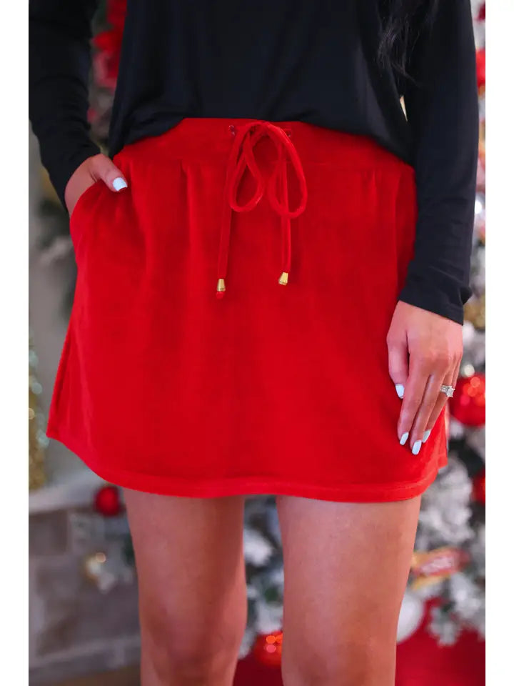 Velvet Hour Skort - Red