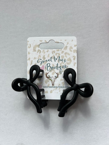 Bows Hair Clips Pair