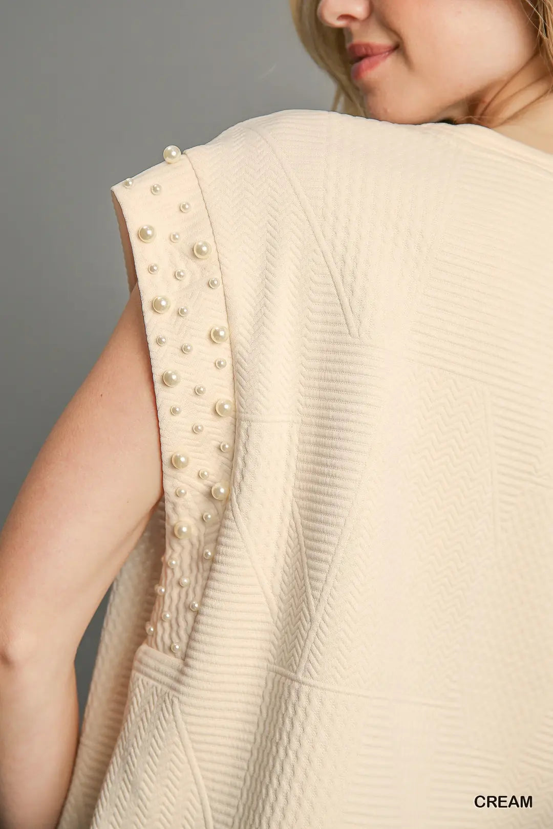 DG Pretty in Pearls Textured Top By Umgee