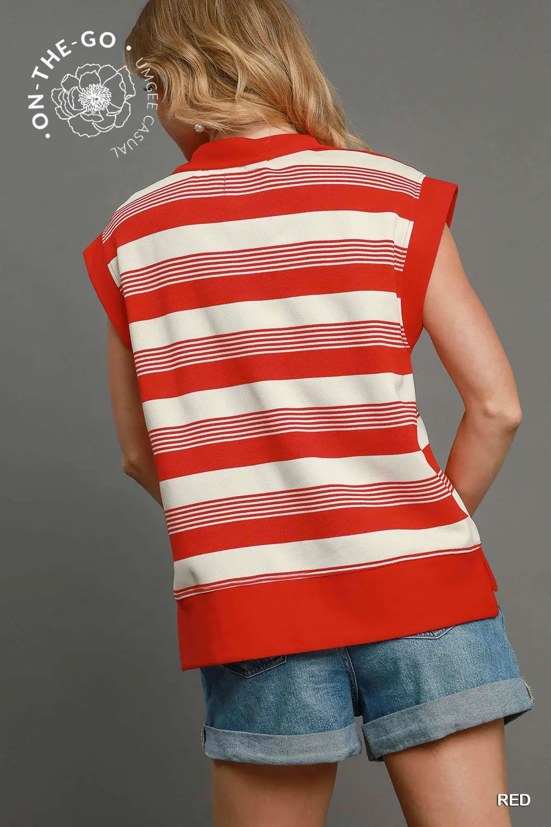 DG The Firecracker Zip Polo Top By Umgee