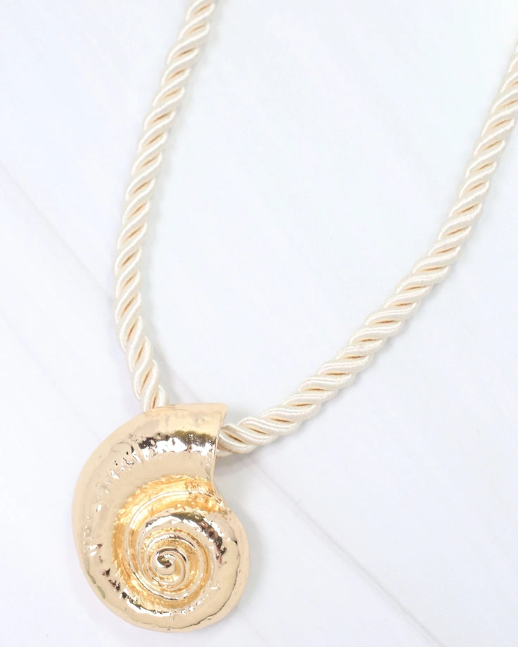 Matera Nautilus Shell Cord Necklace By Caroline Hill
