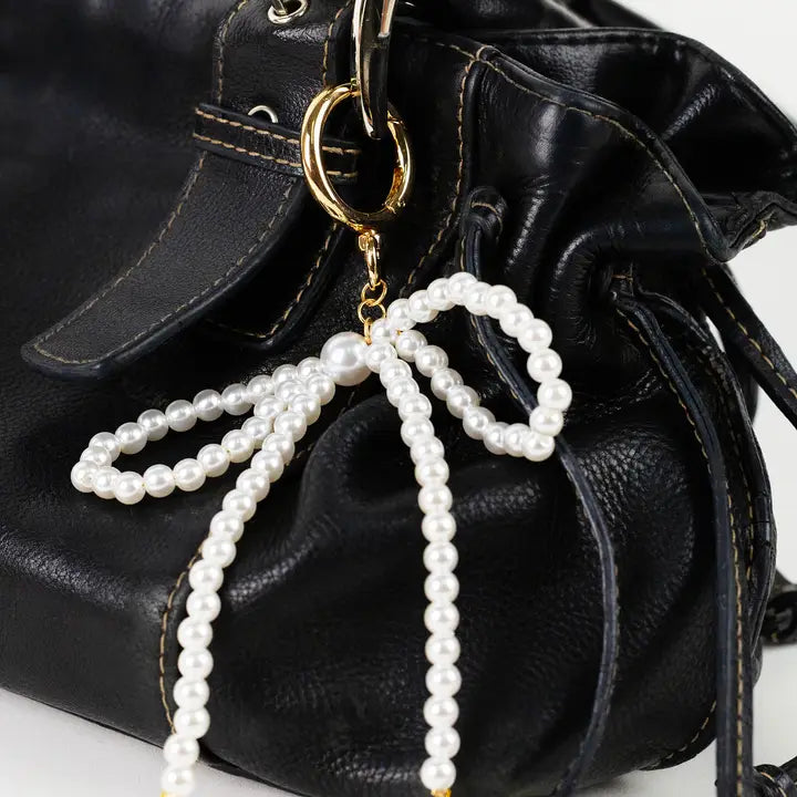 Pearl Coquette Bow Keychain Bag Charm Keychain