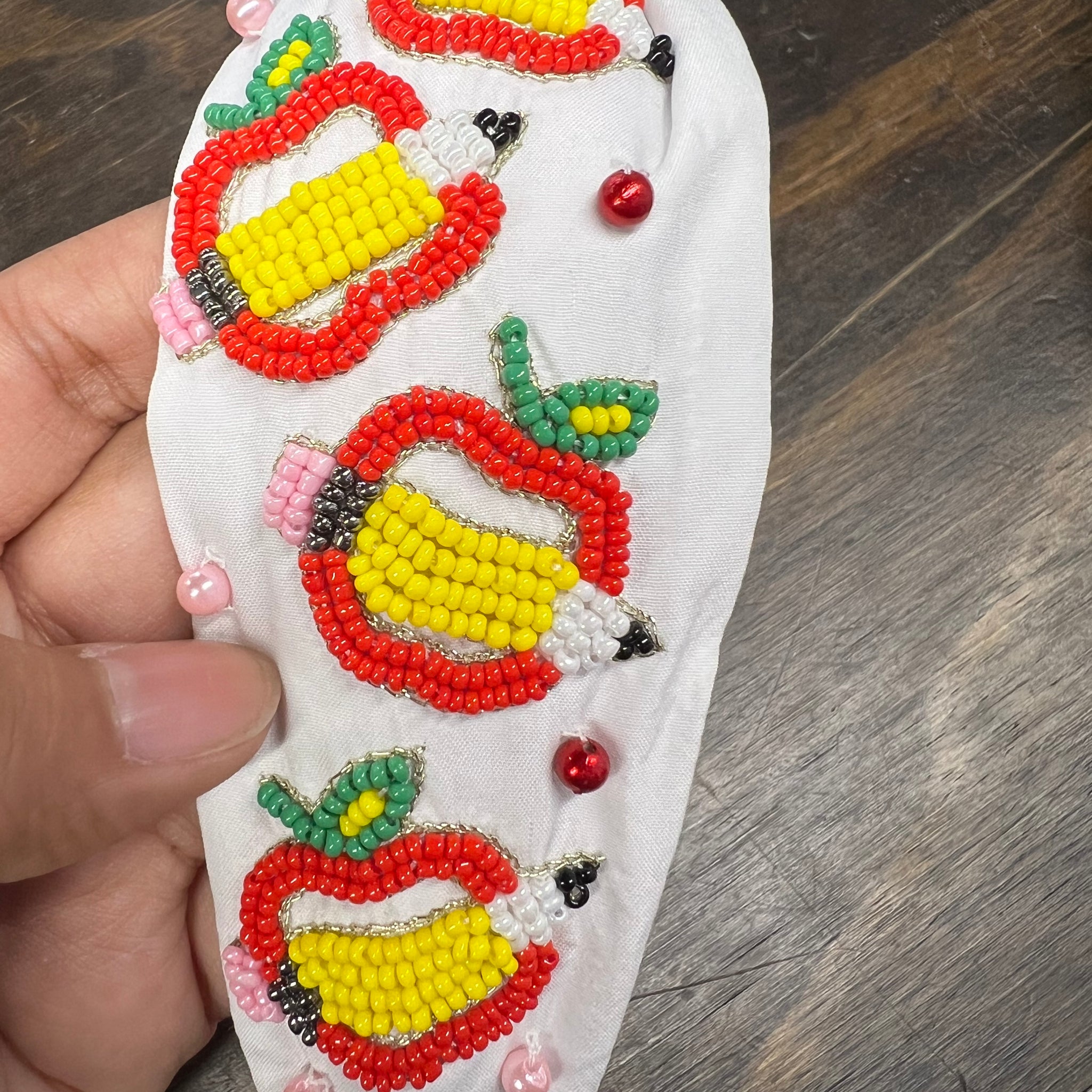 Apple Nd Pencil Teacher Beaded Headband