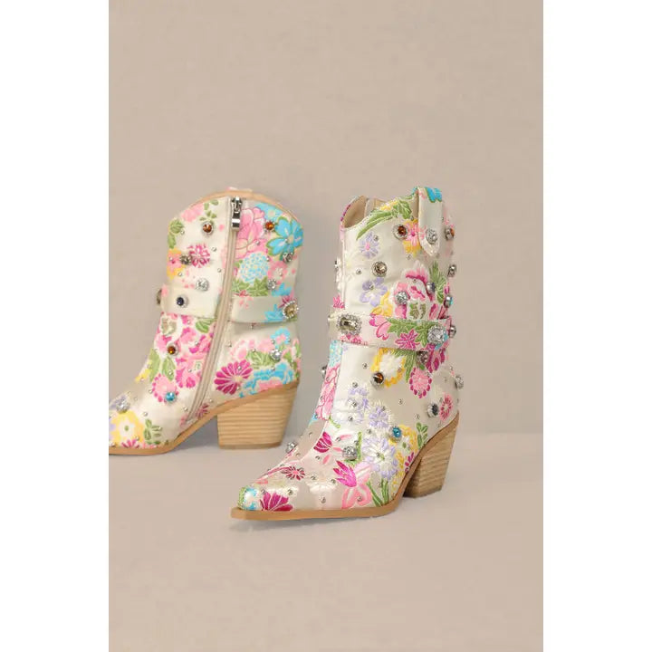 Florence Floral Vintage Style Cowgirl Boot By MI.IM