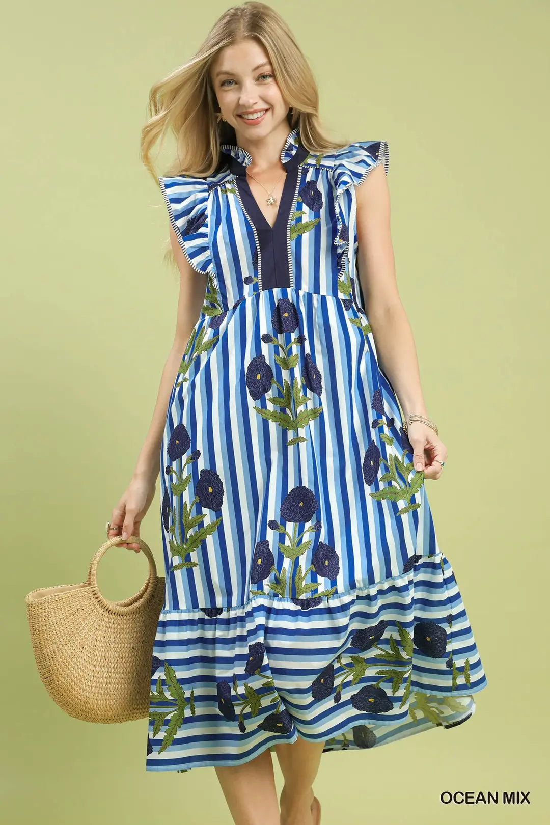 Seaside Symphony Midi Dress By Umgee Full Run