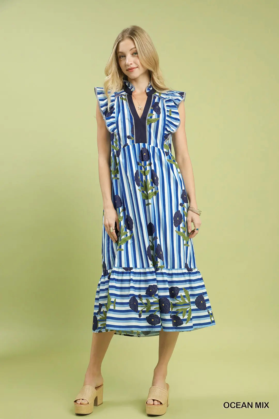 Seaside Symphony Midi Dress By Umgee Full Run