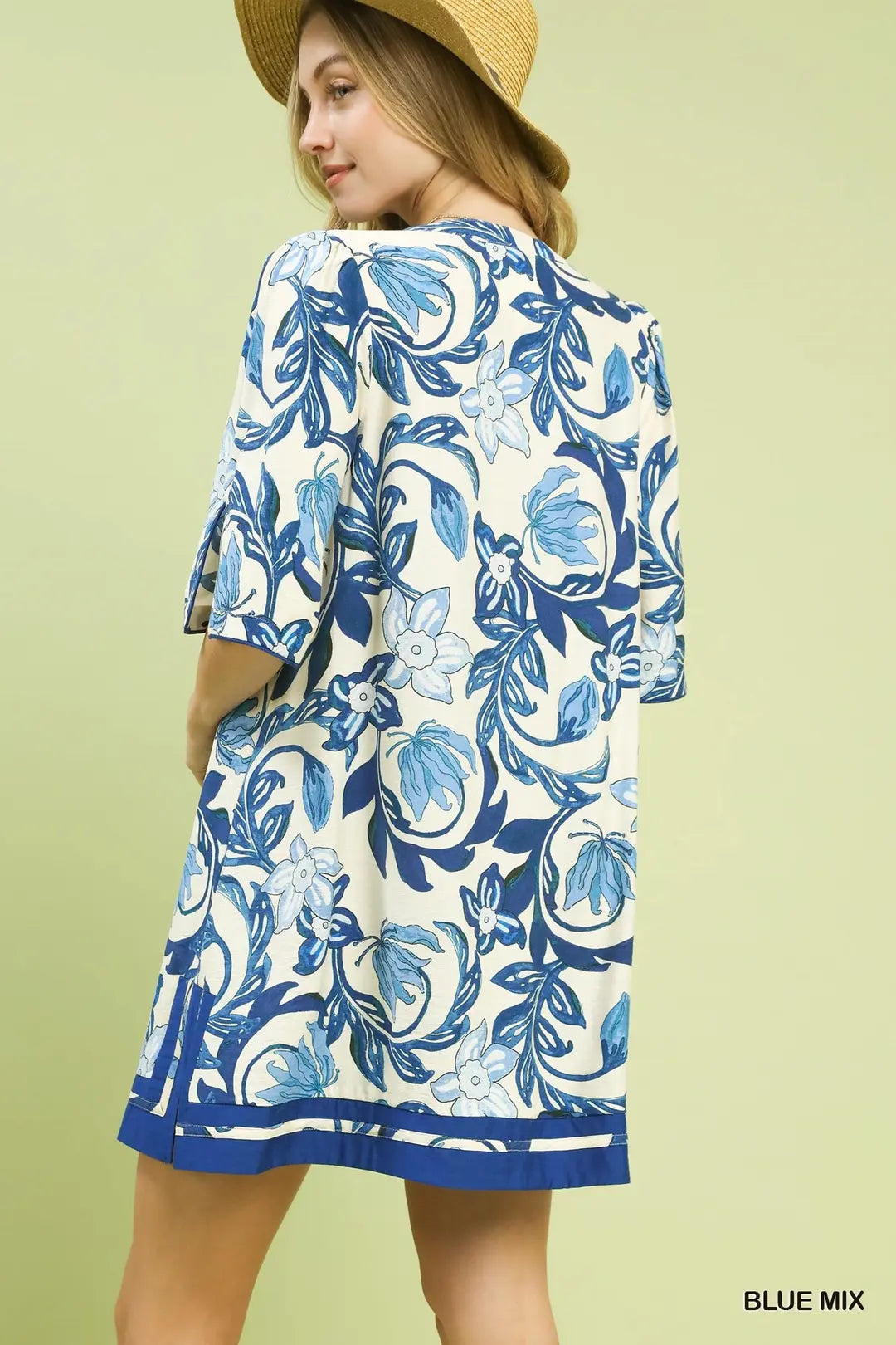 Blue Willow Whimsy Dress By Umgee Full Run
