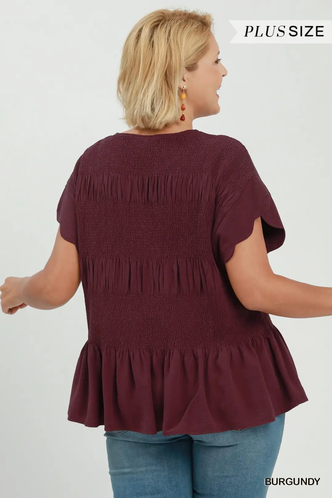 Cocoa Belle Smocked Peplum Top