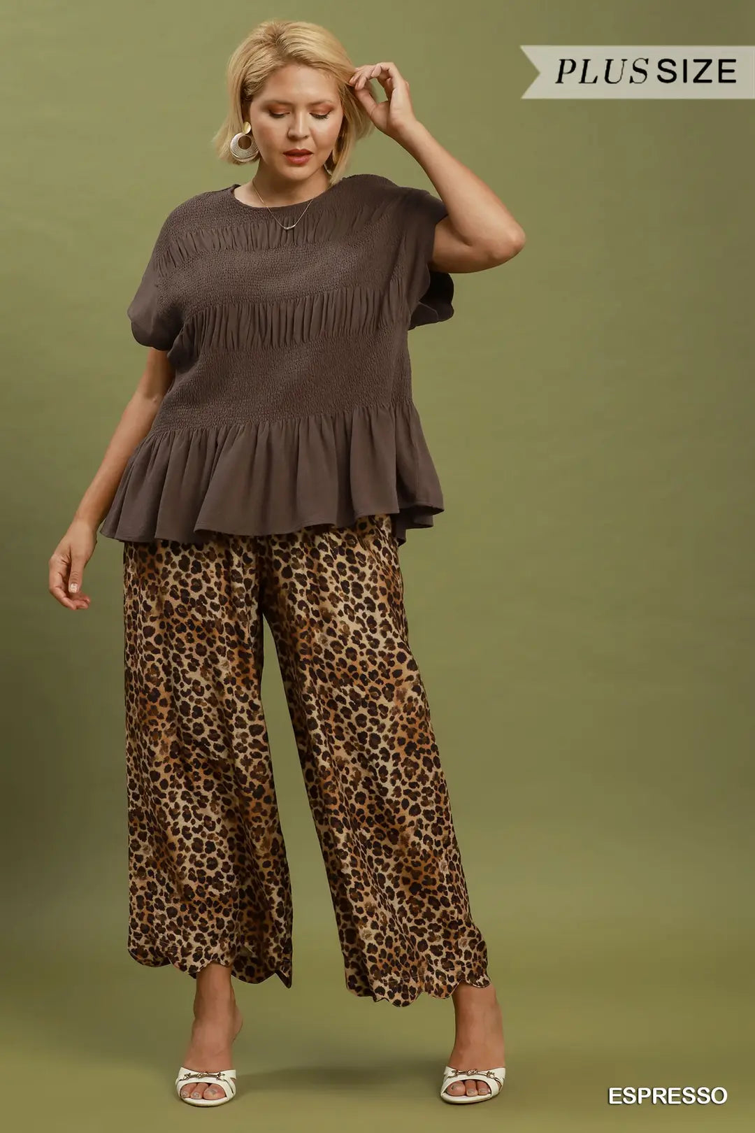 Cocoa Belle Smocked Peplum Top