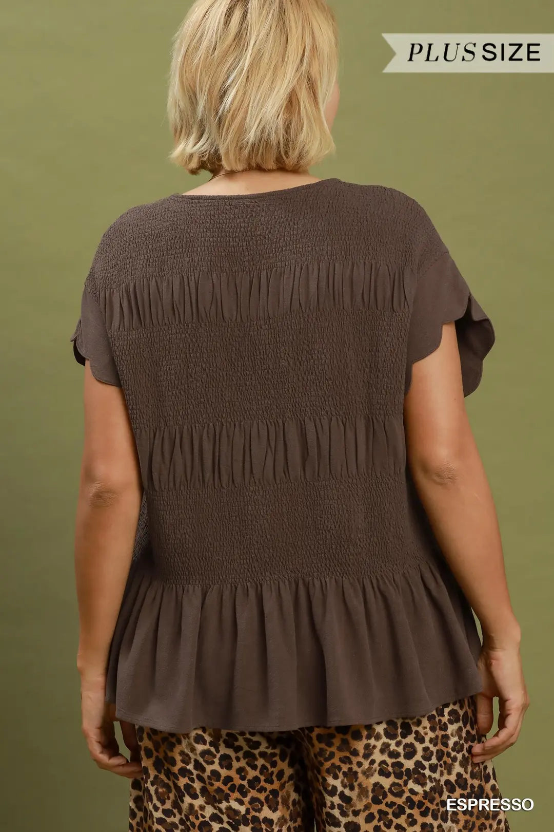 Cocoa Belle Smocked Peplum Top