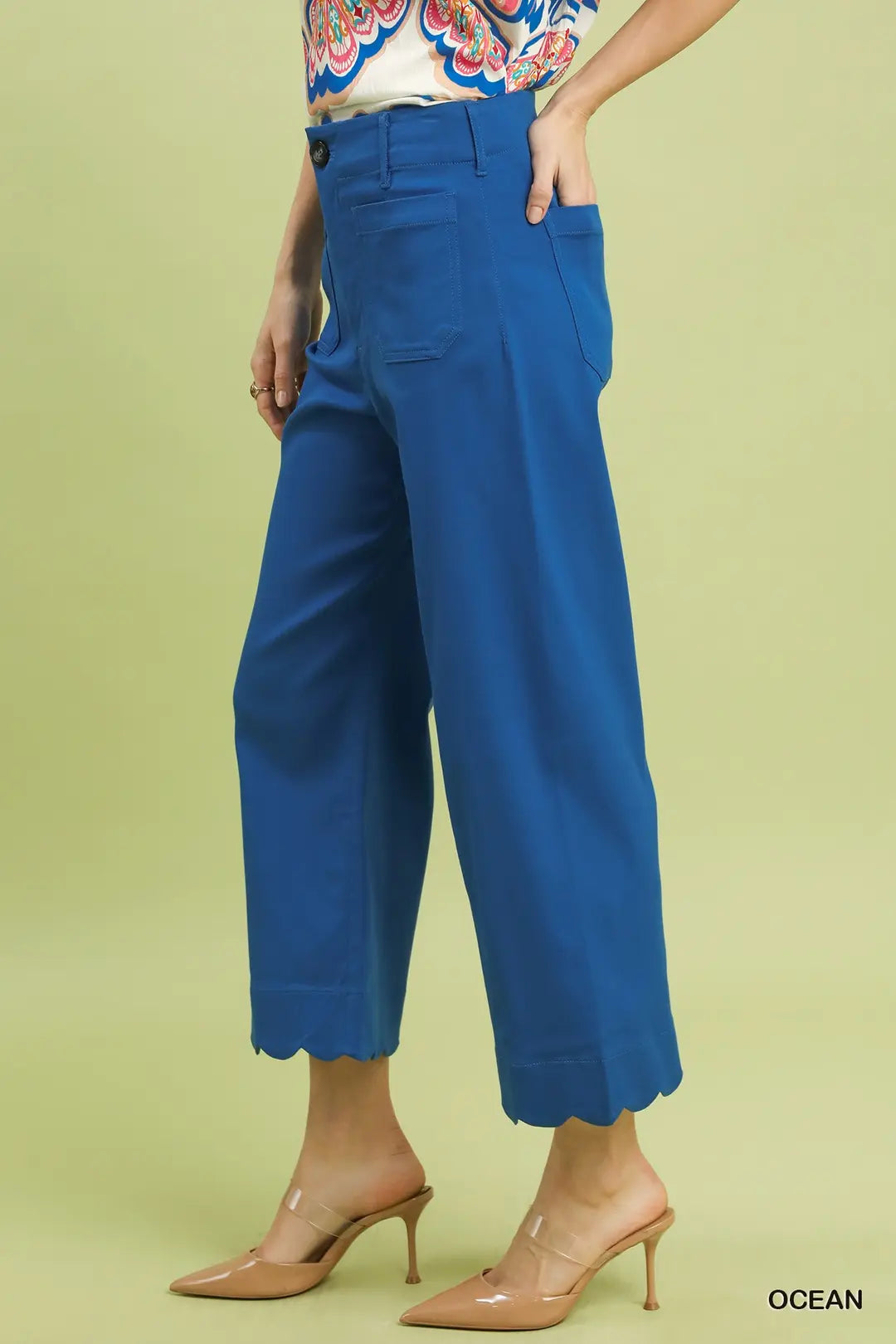 DG Scallop Daydream Wide Leg Pants By Umgee