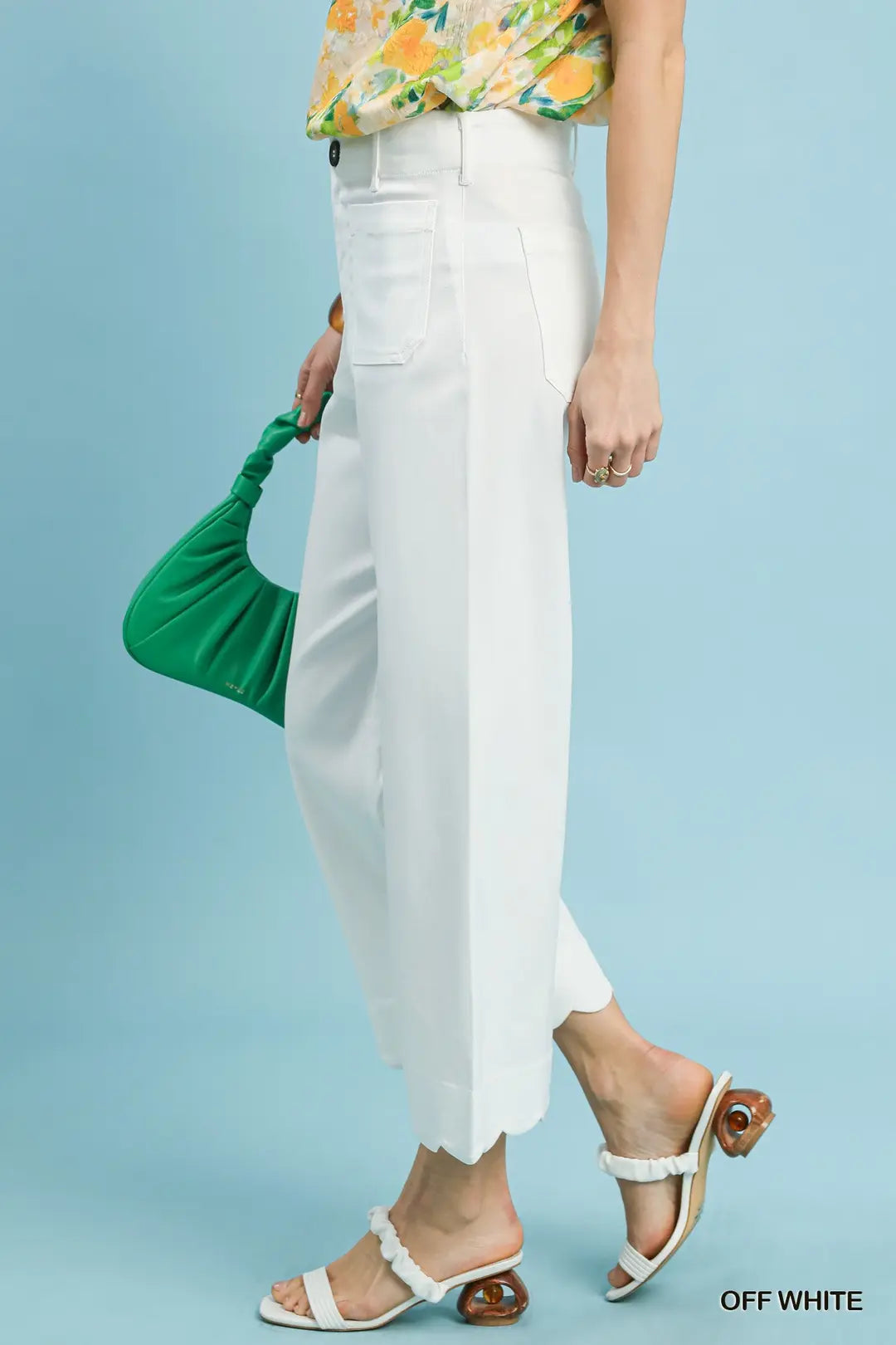 DG Scallop Daydream Wide Leg Pants By Umgee