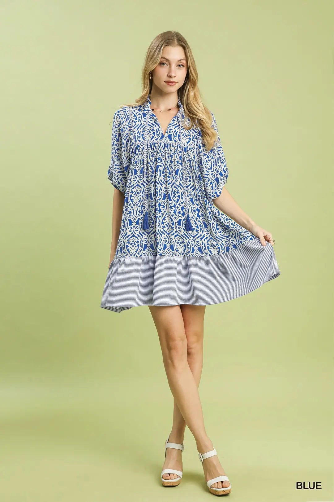 Mediterranean Petal Puff Dress By Umgee