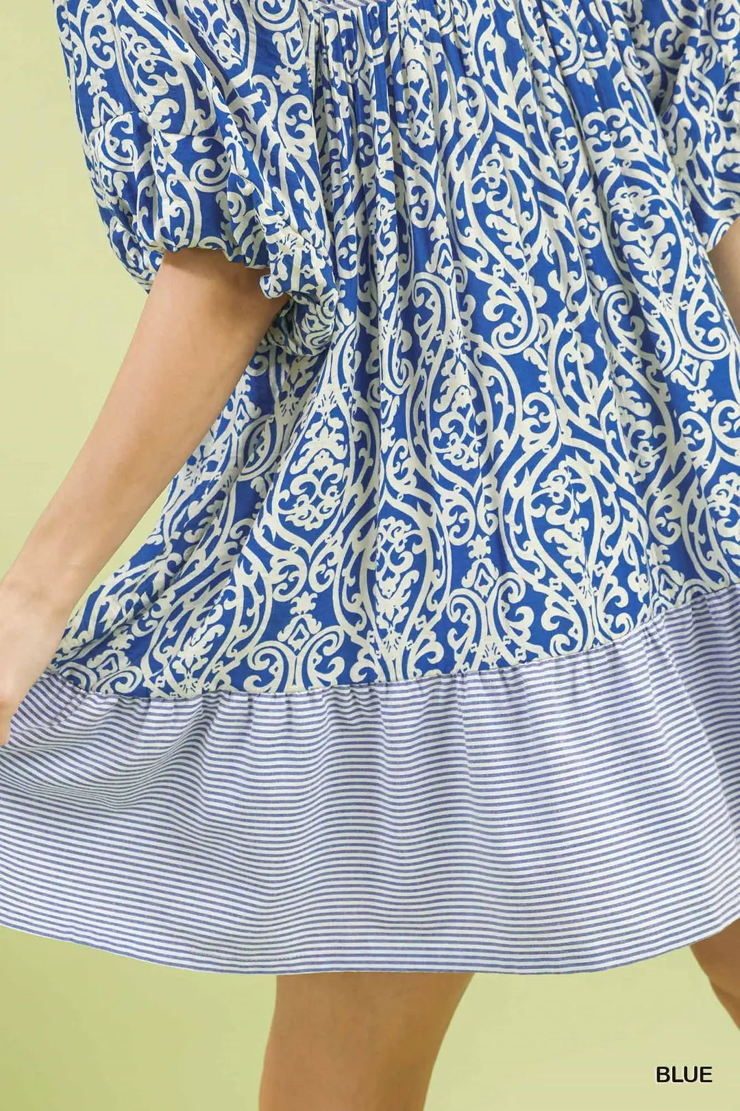 Mediterranean Petal Puff Dress By Umgee