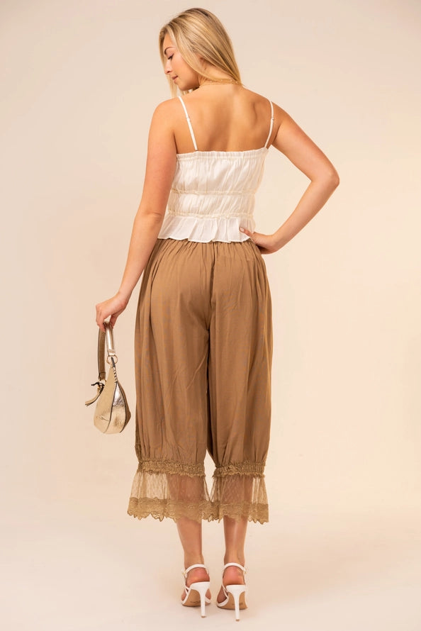 Lace & Linen Dream Balloon Pants By Blue B