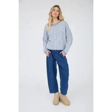 Cozy Cabin Stripe Cardigan By JOA