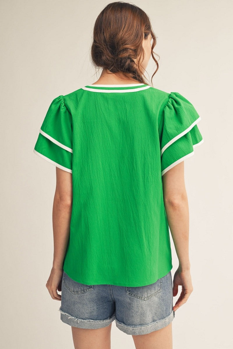 Garden Party Flutter Top By Jodifl
