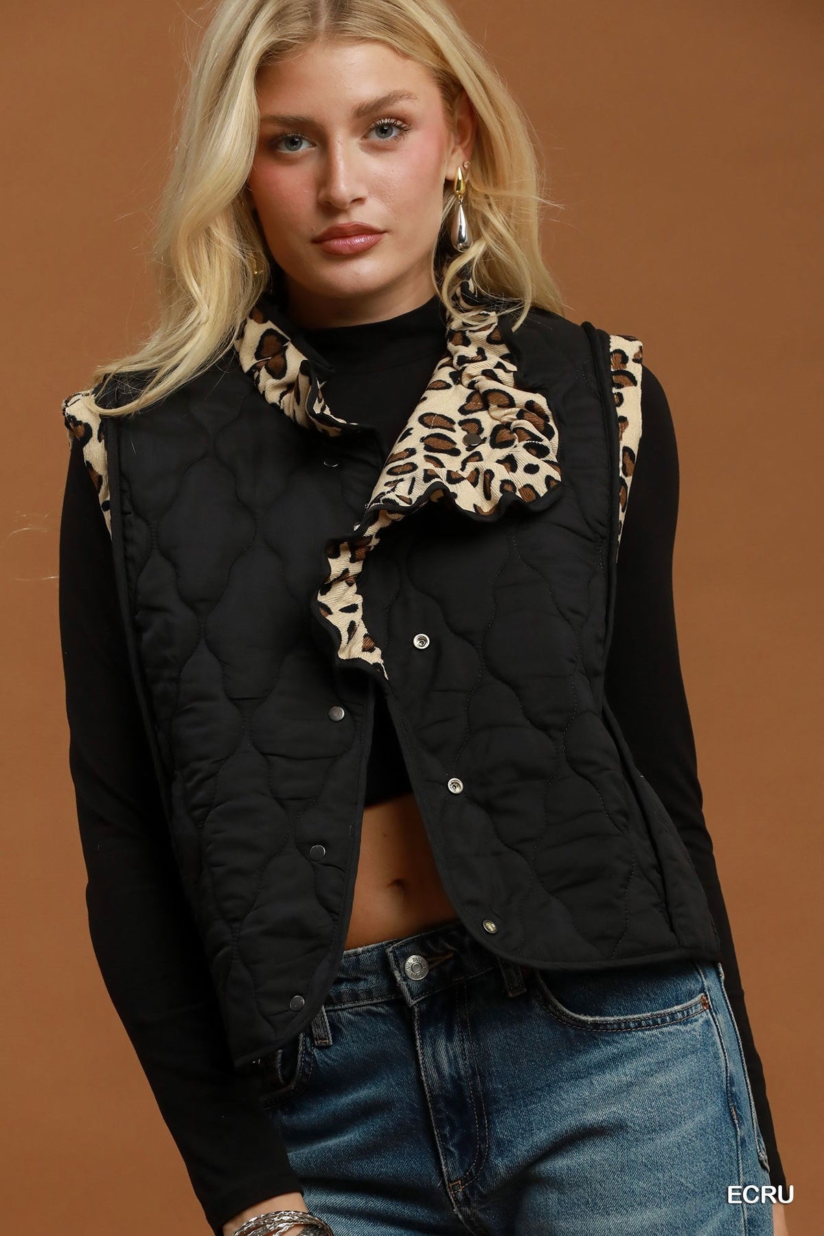 Romantic Reversible Ruffle Vest