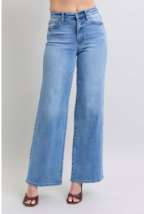 Judy Blue High Waist Vintage Wash Retro Wide Leg  82625