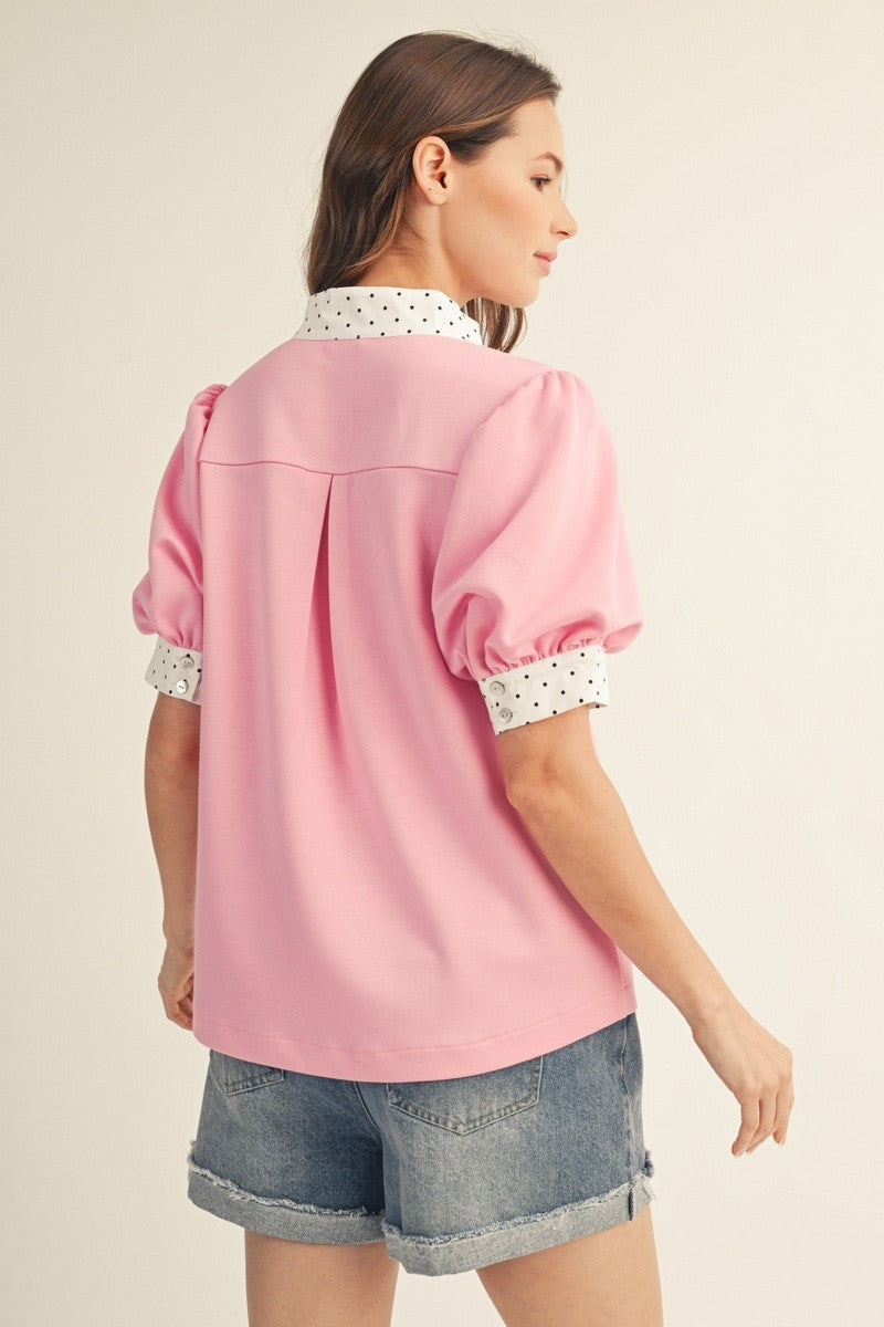 Sweet Talk Polka Dot Blouse By Jodifl