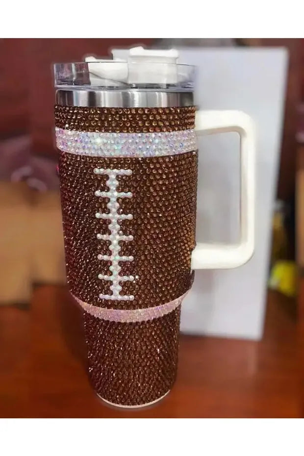 Crystal Football "Blinged Out" 40 oz. Tumbler