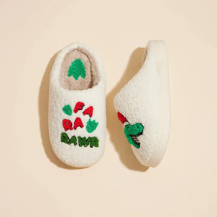 Kids' Dinosaur Home Slippers – Fa Ra Raw Design For Christmas Gift
