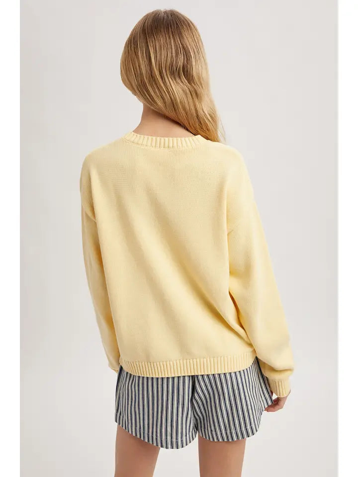 Seaside Catch Fish Knit Sweater By Wishlist