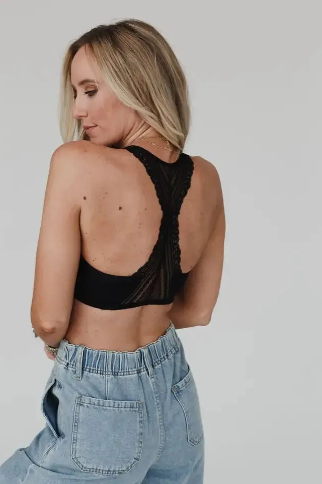 Evermore Seamless Lace Racerback Bralette By Three Bird Nest