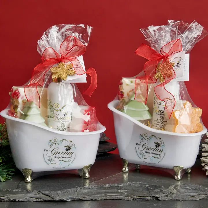 Cranberry Pomegranate Christmas Holiday Bathtub Gift Set