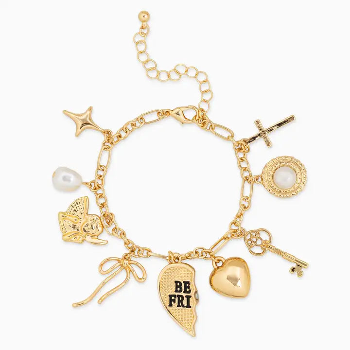 Matching Bff Charm Bracelet Set