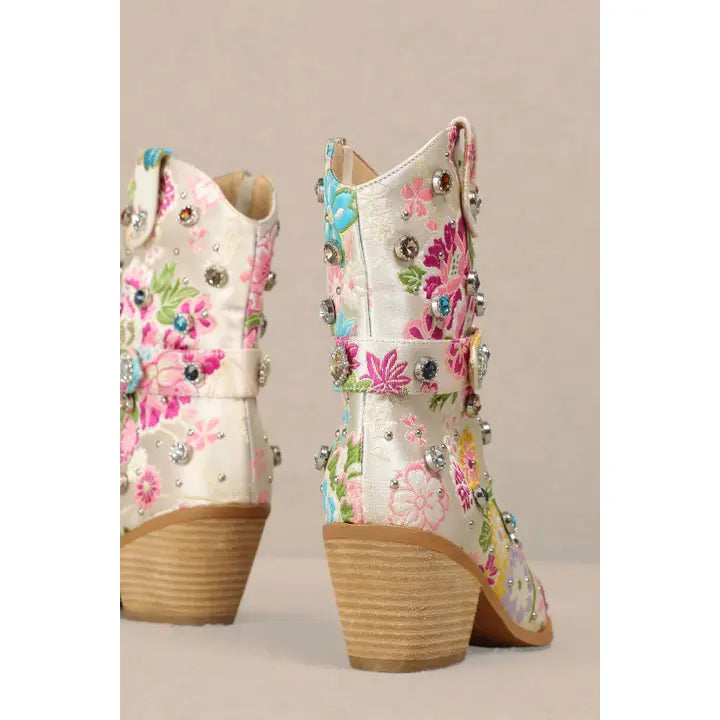 Florence Floral Vintage Style Cowgirl Boot By MI.IM
