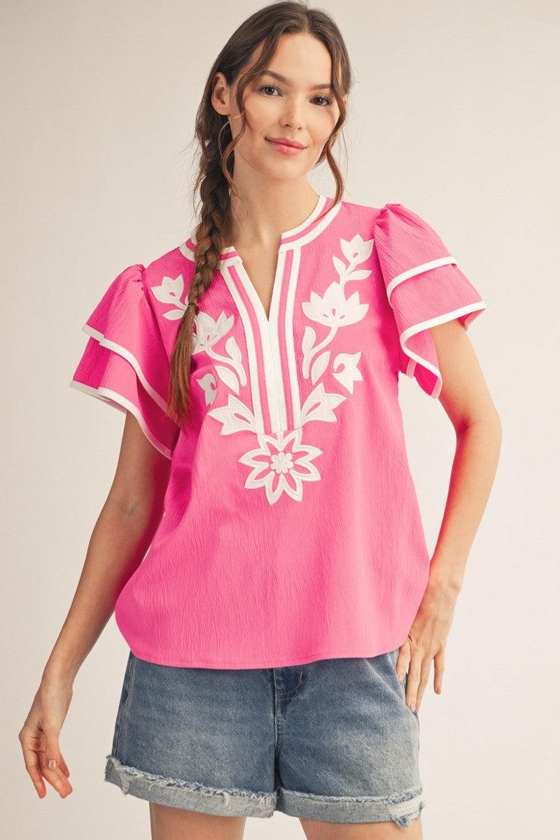 Garden Party Flutter Top By Jodifl
