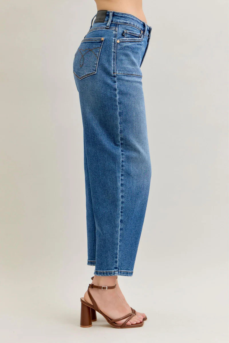 Judy Blue High Waist Soft Barrel Stitch Thru Pocket Denim Jeans 881012